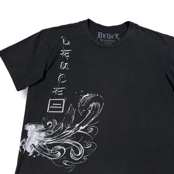 VTG Deuce By Dussault Custom Ink T-shirt Phoenix Graphic Tattoo Y2K Sz L Rare! - Picture 4 of 9